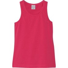 Koyu Fuşya Basic Kız Çocuk Arka Büzgülü Yüzücü Atlet