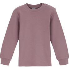 Gül Kurusu Basic Kız Bebek Çıtçıtlı Yaka Kışlık Uzun Kollu Tişört