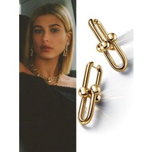 Ria Kadın Gold Tiffany Küpe