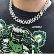 Beta Cuban Chain Iced Out Taşlı Kolye
