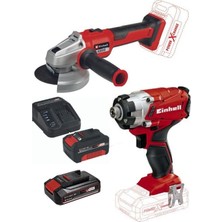 Einhell Te-Cı 18/1 Vidalama Axxio 18/115 Avuç Taşlama 2.5+4.0AH Akülü Set