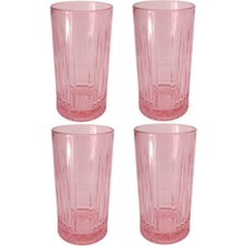 Paşabahçe Elysıa Pembe Uzun Büyük Boy Meşrubat Bardağı 4'lü 450 cc