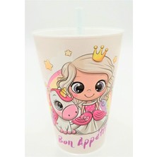 Gondol Prenses Princess Çocuk Kamışlı Pipetli Bardak