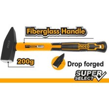 Ingco Fiberglass Saplı Makinist Çekiç HMHS82001 200GR