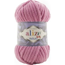 Alize 5 Adet Velluto Kadife El Örgü Ipliği 98 Gül