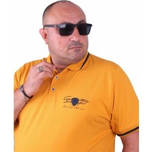 Starbattal Büyük Beden Polo Yaka Tişört Casual 23419 Hardal