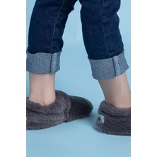 Furry Furry Kırık Beyaz Kürk Barefoot Patik (HEDİYE SETİ)