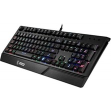 Msı Gg Vıgor GK20 Tr Gamıng Keyboard Raınbow Arka Aydınlatma Antıghostıng Membran Sıvı Dokul