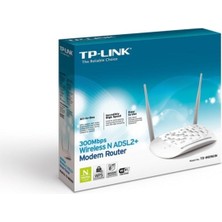 TP-LINK Beyaz Kablosuz Modem TD-W8961N Adsl2+ 4 Port 300 Mbps