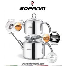 Sofram Soft Çelik Çaydanlık Buhar Kapaklı Sülale Boyu Xl