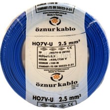 Öznur 2,5mm Nya Kablo 100 mt Mavi
