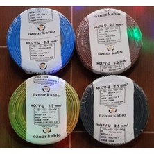 Öznur 2,5 Nya Kablo Siyah 100 Metre 2,5 Nya