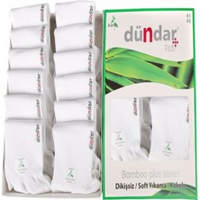 Dündar Erkek Plus Bambu Beyaz Dikişsiz Soft Yıkama Kokulu Patik Çorap 12'li Kutulu