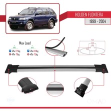 Omad Holden Frontera 1999-2004 Arası ile Uyumlu Fly Model Ara Atkı Tavan Barı Gri 3 Adet Bar