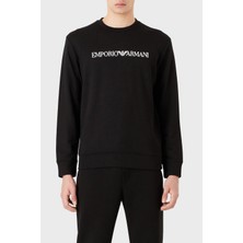 Emporio Armani Logolu Bisiklet Yaka Pamuklu Regular Fit Sweat Erkek Sweat 8N1MR6 1jrız F009