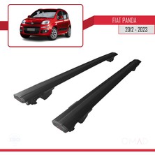 Omad Fiat Panda 2012 ve Sonrası ile Uyumlu Hook Model Anahtar Kilitli Ara Atkı Tavan Barı Siyah