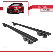 Omad Fiat Panda 2012 ve Sonrası ile Uyumlu Hook Model Anahtar Kilitli Ara Atkı Tavan Barı Siyah