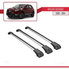 Omad Nissan Qashqai 2010-2014 Arası ile Uyumlu Ace-1 Ara Atkı Tavan Barı Gri 3 Adet Bar