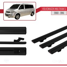 Omad Volkswagen Multivan (T5) 2003-2015 Arası ile Uyumlu Basıc Model Ara Atkı Tavan Barı Siyah 3 Adet