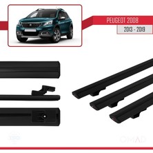 Omad Peugeot 2008 2013-2019 Arası ile Uyumlu Basıc Model Ara Atkı Tavan Barı Siyah 3 Adet
