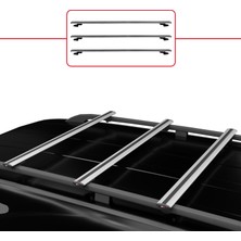 Omad Mercedes C Class (S203) 2000-2007 Arası ile Uyumlu Basıc Model Ara Atkı Tavan Barı Gri 3 Adet