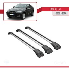 Omad Bmw X6 (E71) 2008-2014 Arası ile Uyumlu Ace-1 Ara Atkı Tavan Barı Gri 3 Adet Bar