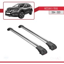 Omad Nissan X-Trail 2014-2021 Arası ile Uyumlu Ace-1 Ara Atkı Tavan Barı Gri