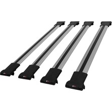 Omad Ford Transit Tourneo - Custom 2007-2017 Arası ile Uyumlu Fly Model Ara Atkı Tavan Barı Gri 4 Adet Bar