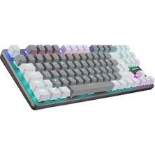 Rampage Snug K14 Gri/beyaz Blue Switch Rainbow Tkl Mekanik Klavye Gaming Klavye 87TUŞLU Süper Kompak