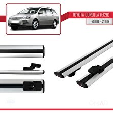 Omad Toyota Corolla (E120) 2000-2006 Arası ile Uyumlu Basıc Model Ara Atkı Tavan Barı Gri