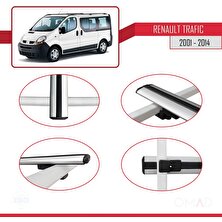 Omad Renault Trafic 2001-2014 Arası ile Uyumlu Basıc Model Ara Atkı Tavan Barı Gri