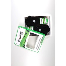 Dündar  Erkek Plus Bambu Siyah Dikişsiz Soft Yıkama Kokulu Patik Çorap 12'li Kutulu