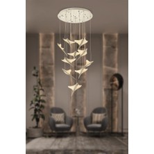 Eray Aydınlatma 1205-10 10lu Krom Sarkıt Led Avize(Beyaz Işık -Sarı Işık - Gün Işığı)