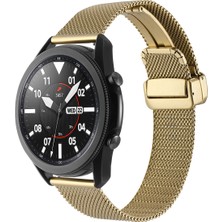 Casestreet Huawei Watch Gt 3 Se Kordon Metal Hasır Ayarlanabilir Mıknatıslı KRD85 Gold