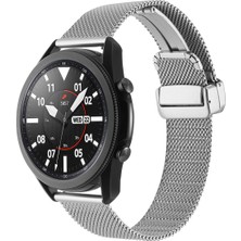 Dlrcase Huawei Watch Gt2 46MM Kordon Metal Hasır Ayarlanabilir Mıknatıslı KRD85 Gümüş