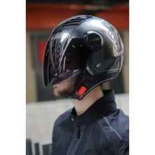 LS2 Aırflow Jeans Kask C1 Tek Renk Polikarbon Dış Kabuk Geliştirilmiş Havalandırma XL Beden