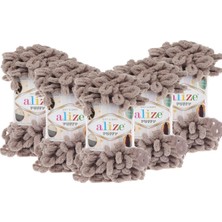 Alize Puffy El Örgü Ipliği 5'li Paket - 268 Taş - 100 Gr. 9 Mt. Parmak Örgü Ipi