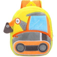 Pasifix 3D Karikatür Peluş Çocuk Okul Çanta Ekskavatör (Yurt Dışından) (Yurt Dışından)