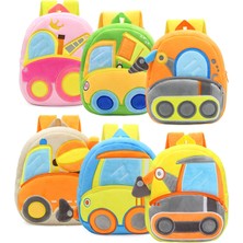 Pasifix 3D Karikatür Peluş Çocuk Okul Çanta Drilling Truck (Yurt Dışından) (Yurt Dışından)