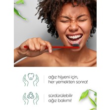 T-Brush Bioçözünür Vegan Diş Fırçası - Kırmızı Renk - Orta Sert