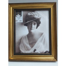 Es Dekor Ahşap Vintage Eskitme Çerçeve 20X25CM Ister Yatay Ister Dikey Kullanım Gold