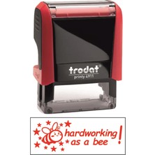 Trodat Karadeniz Dijital - Öğretmen Kaşesi - Hardworking As A Bee Hardworking As A