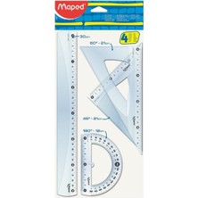 Maped 4'lü Start 30 cm Mavi Çizim Set