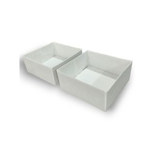 Balkan Room 2'li Beyaz Çekmece Içi Düzenleyici Organizer Set - Çok Amaçlı Dolap Içi Kutu Seti ( 28*28*13CM )