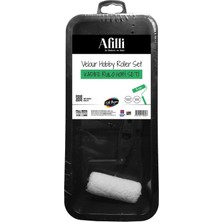 Filli Boya Afilli Kadife Rulo Hobi Seti-5 cm Saplı Rulo+Boya Tavası