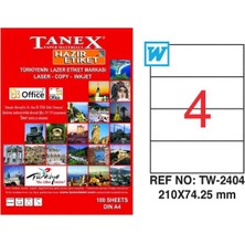 Tanex Etiket Laser 210X74.25 TW-2404