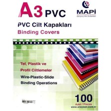 Mapi A3 Pvc Opak Cilt Kapak 160 Mikron Turunc 100 Adet