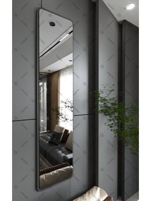 Rivomo Siyah Oval 170X40 Dekoratif Boy Aynası