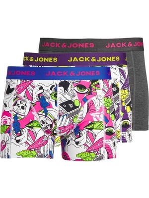 Jack & Jones 12240221 Jacspace Skull Trunks 3 Pack Renkli