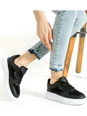 Tstore Siyah Beyaz Günlük Spor Ayakkabı Sneaker